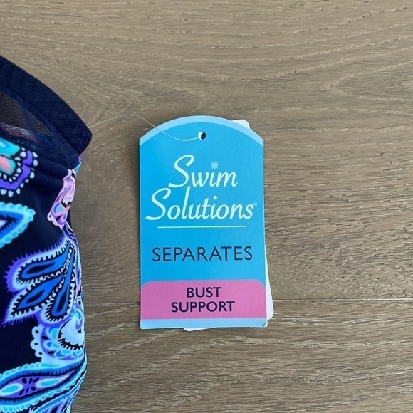 Nwt Swim Solutions Tankini Floral Swim Top - Picture 3 of 4